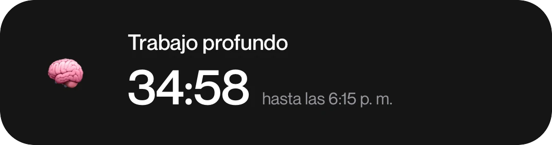 Live Activity: Trabajo profundo